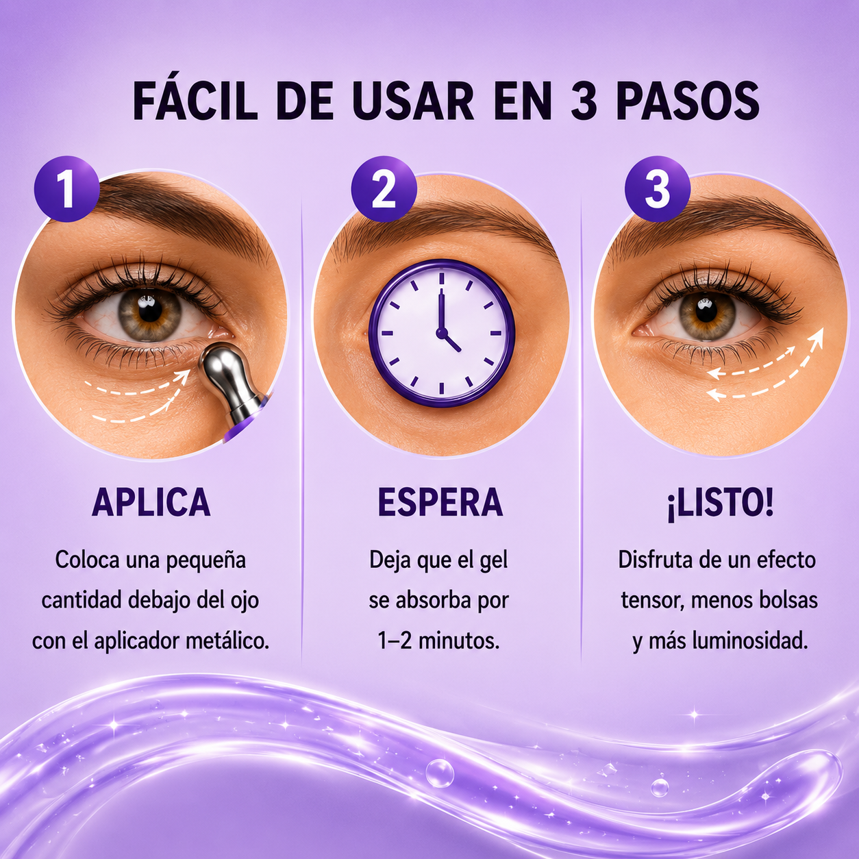 Lift Instantáneo Gel Para Ojos | Reduce Bolsas, Ojeras y Líneas Finas