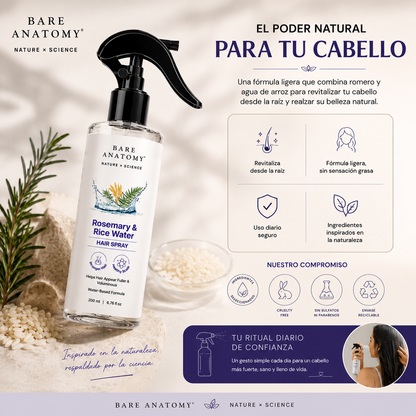 Bare Anatomy Rosemary & Rice Water Hair Spray