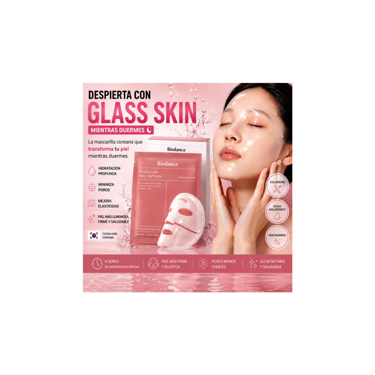 BIODANCE | La Mascarilla Coreana Viral psrs piel de cristal