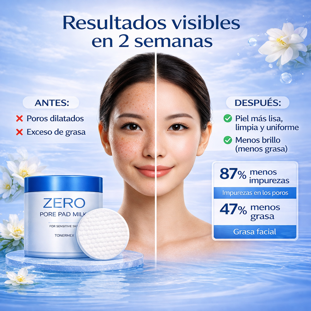 Almohadilla cero poros – Discos exfoliantes para poros limpios y piel suave