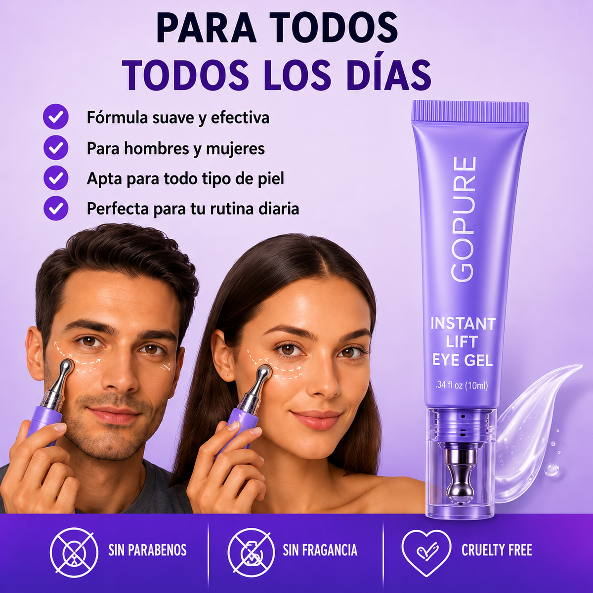Lift Instantáneo Gel Para Ojos | Reduce Bolsas, Ojeras y Líneas Finas